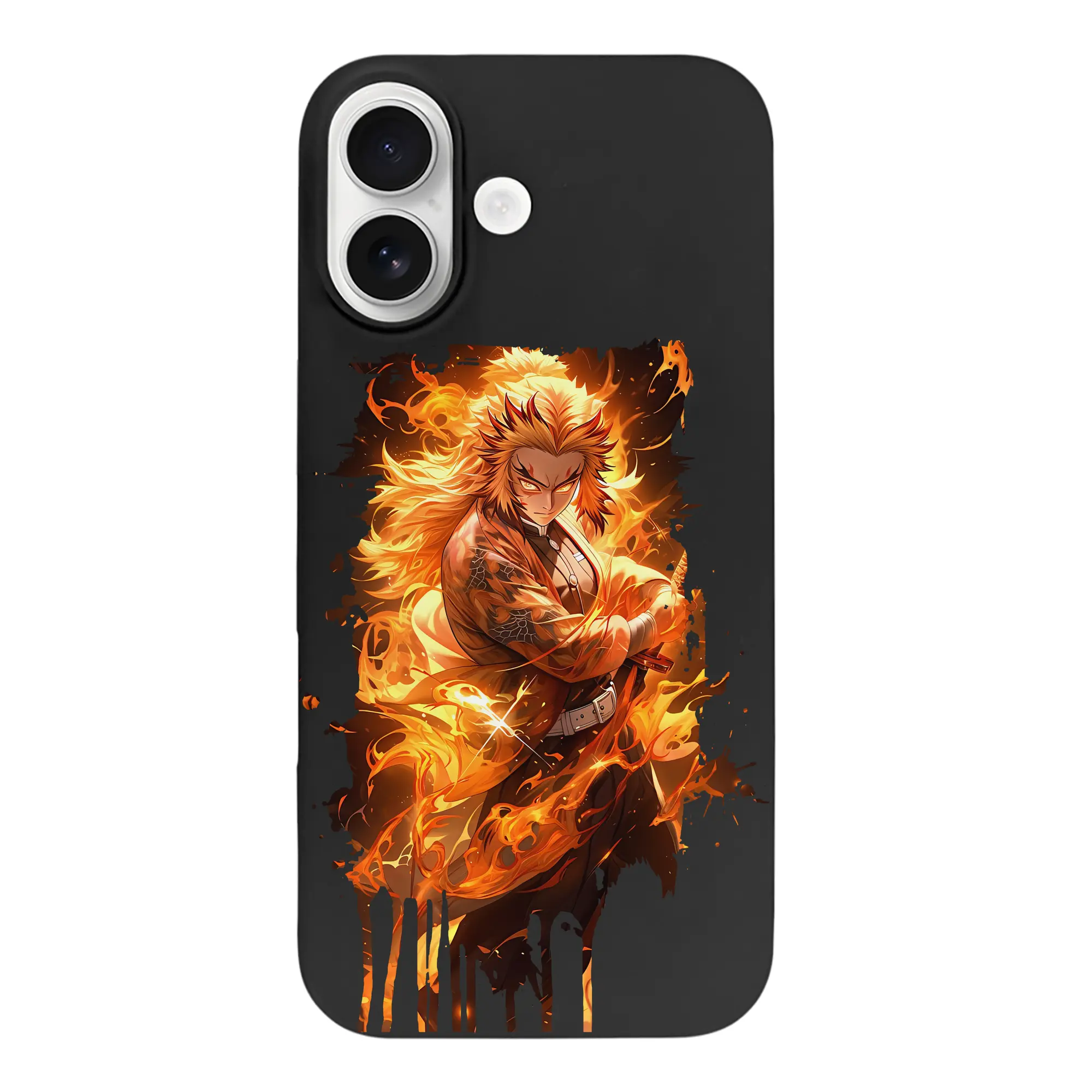 鬼滅の刃 グッズ,煉獄 杏寿郎 - iPhone 17 シリーズ シリコンケース 薄型 耐衝撃 指紋防止 ソフトタッチカバー 精密フィット 傷防止 保護ケース iPhone 17/17 Air/17 Pro/17 Pro Max 対応